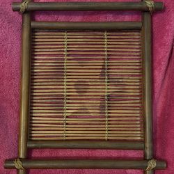 Bamboo Rattan Wood 17” x 13.5” Serving Tray RARE!