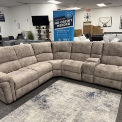 🇺🇸 Brown Sofa Sectional Power Recliner SALE🇺🇸