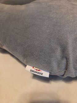 Large U-Shaped Body Pillow with Removable Plush Gray Cover – Clean!