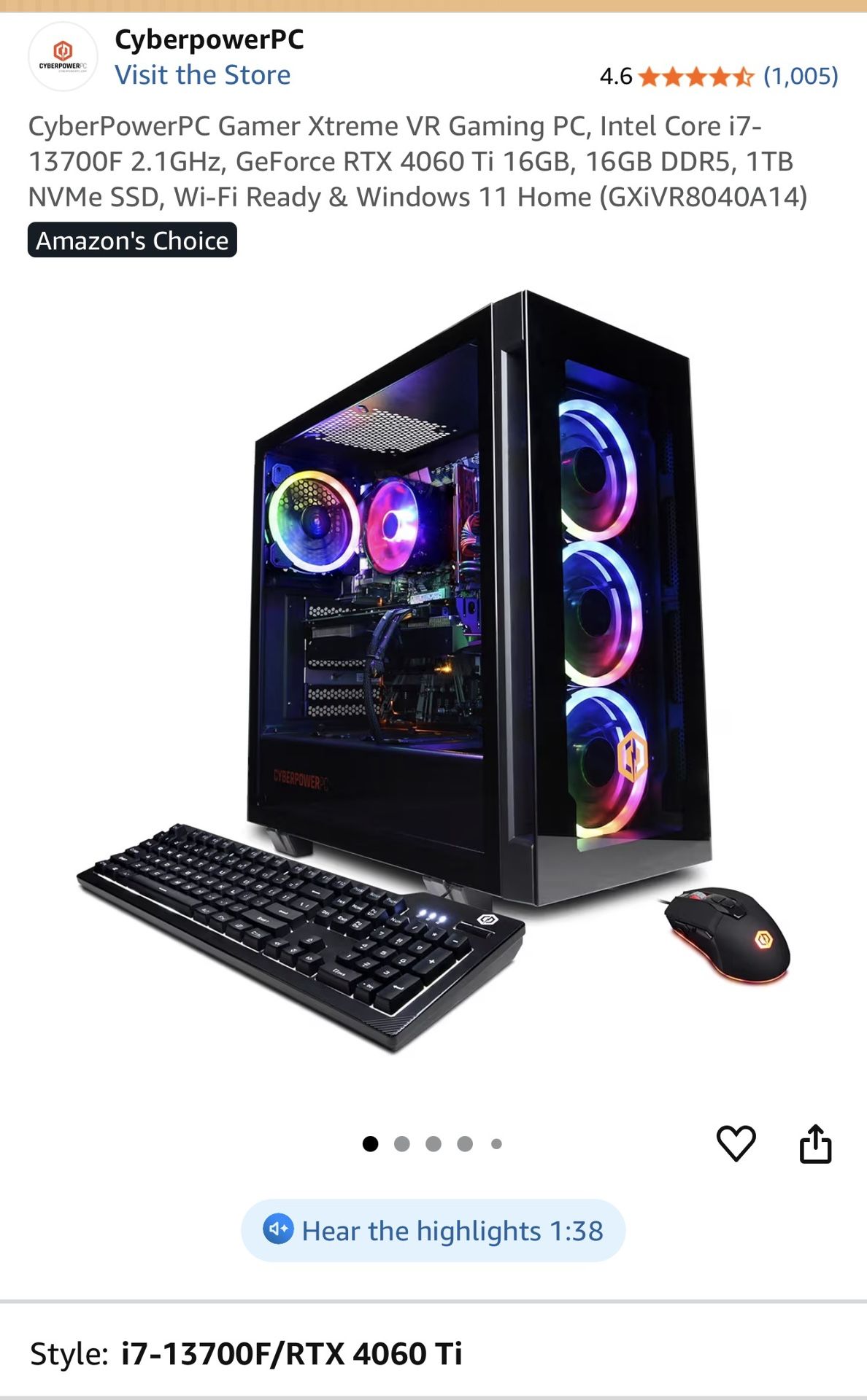 Gaming PC & Monitor