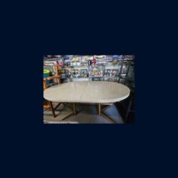 Table Antique Formica W Extender 
