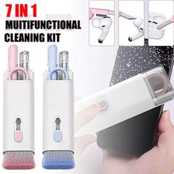 7-in-1 Cleaning Kit Computer Keyboard Cleaner Brush Earphones Cleaning Pen For AirPods iPhone Cleaning Tools Keycap Puller Set