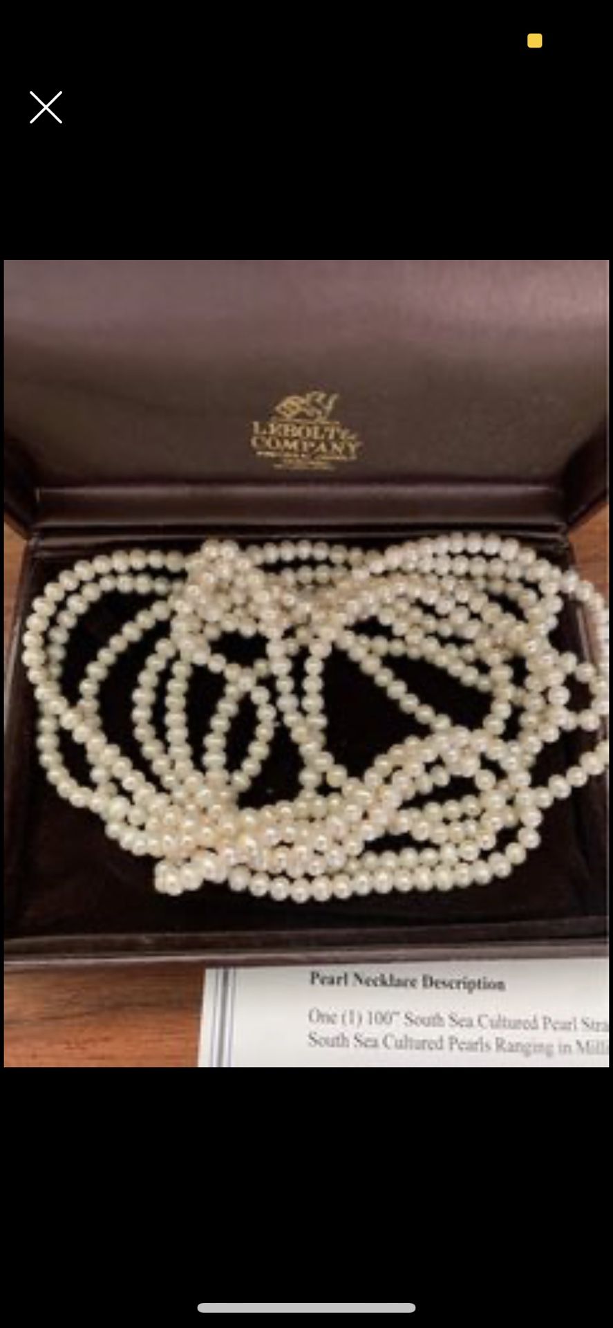 100 Inch Strand Of Antique South Sea Pearls