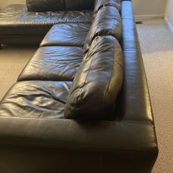 Italian Leather Sectional by Natuzzi