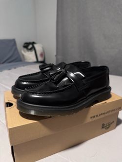 Dr. Martens Adrian Black Leather Tassel Loafers size 8