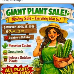 Plant And Yard Moving Sale. 