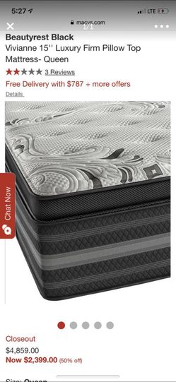 Brand new Queen Beautyrest Black Vivian Luxury mattress