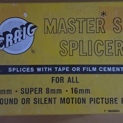 Vintage Craig Master Six Super 8mm Film Splicer – Great Condition!