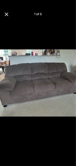 Plush three seats sofa