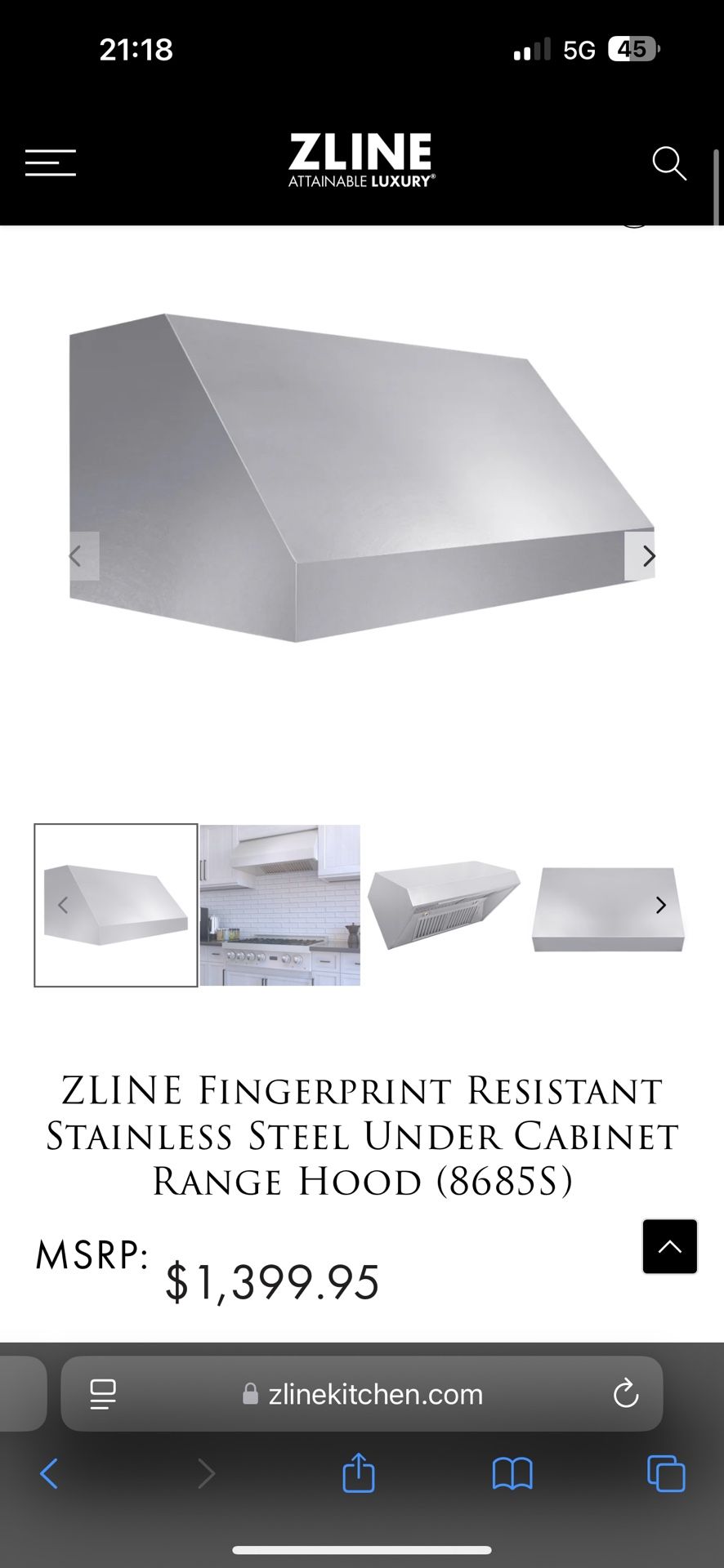 Wall Range Hood