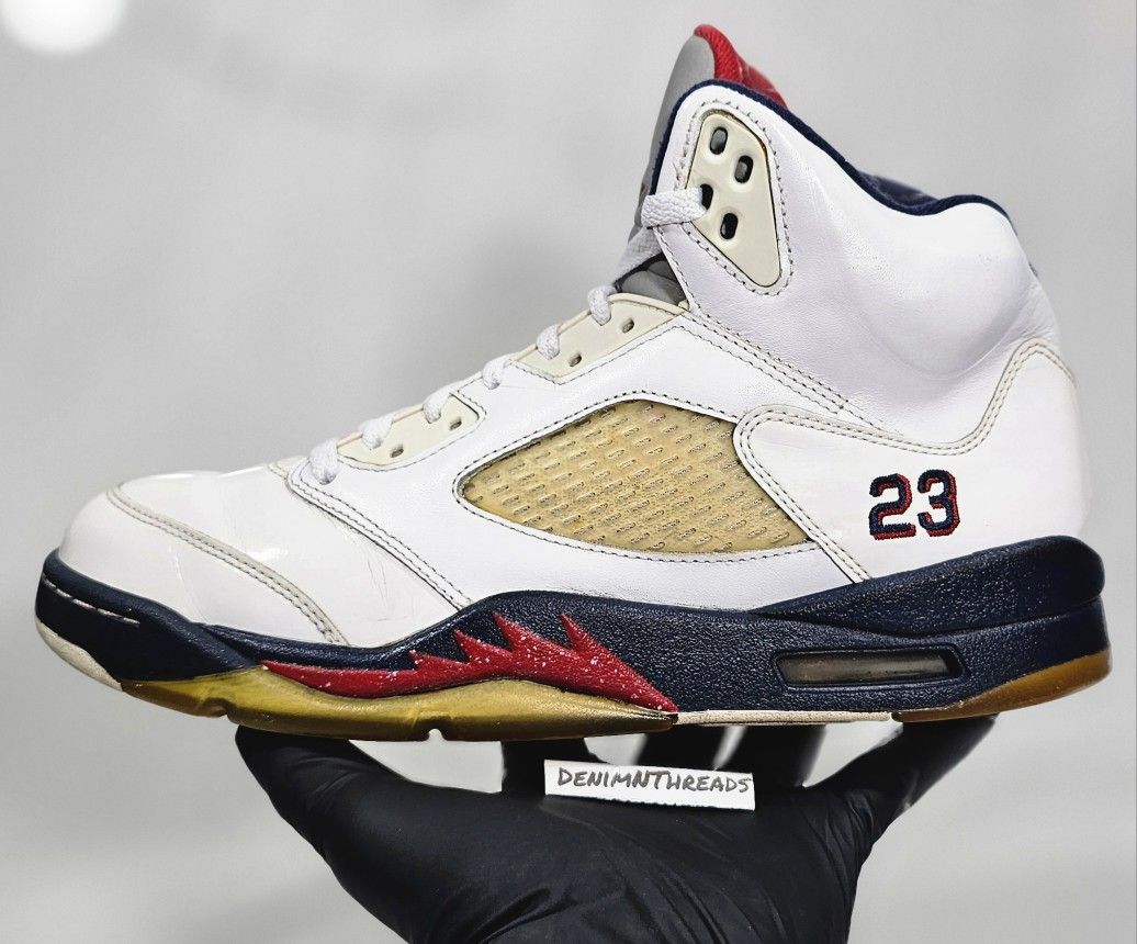 Vintage Nike Air Jordan 5 Retro Olympic July 4th πΊπΈ USA Mens Size 8.5 Rare OG