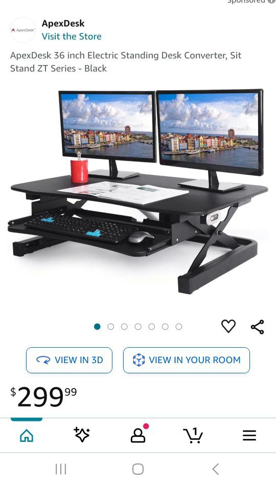 ApexDesk ZT Sit/Stand Electric Desk Riser