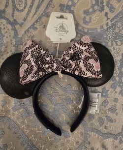 NWT Disney Parks Loungefly Animal Kingdom Safari Snake Skin Minnie Ears Headband