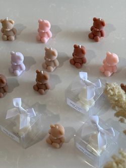 Set of 14 Pcs Scented Bear Shaped Wax Candles