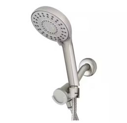 Waterpik 8-Spray Wall Mount Magnet Assist Multi Height Handheld Shower Head 1.8 GPM in Brushed Nickel @E7-15