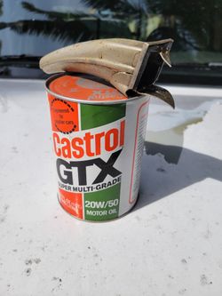 8 pc. Vintage Oil Cans Full