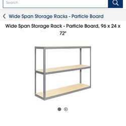 Shelves For Garage 96”wide x24” Depth X84” Ht