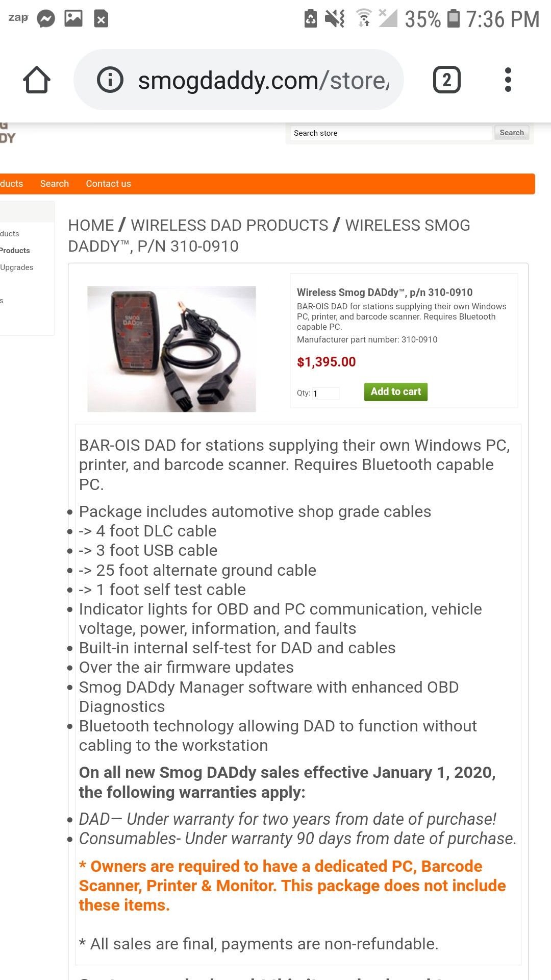 Smog DADdy Wireless for Sale in Bakersfield, CA OfferUp