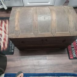 Antique Camelback Trunk