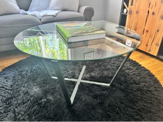 Glass coffee table