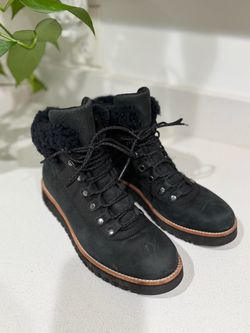 Size 7.5 Cole Haan Waterproof Winter Hiking Boots - Black
