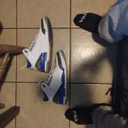 Blue Jordan 3s 