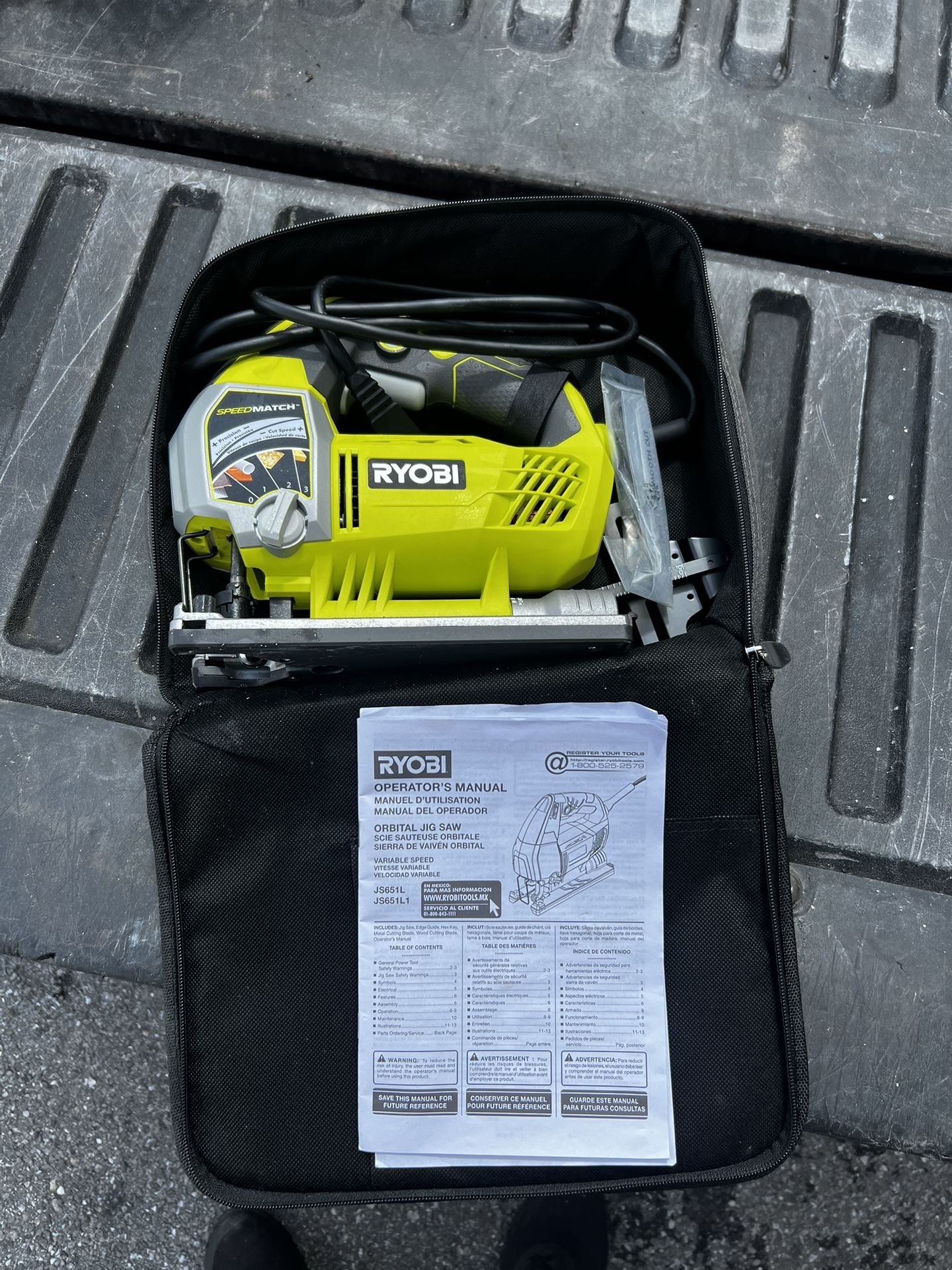RYOBI JS651L1 6.1 Amp Variable Speed Orbital Jigsaw With Speed Match! Like new! Retails $99.99