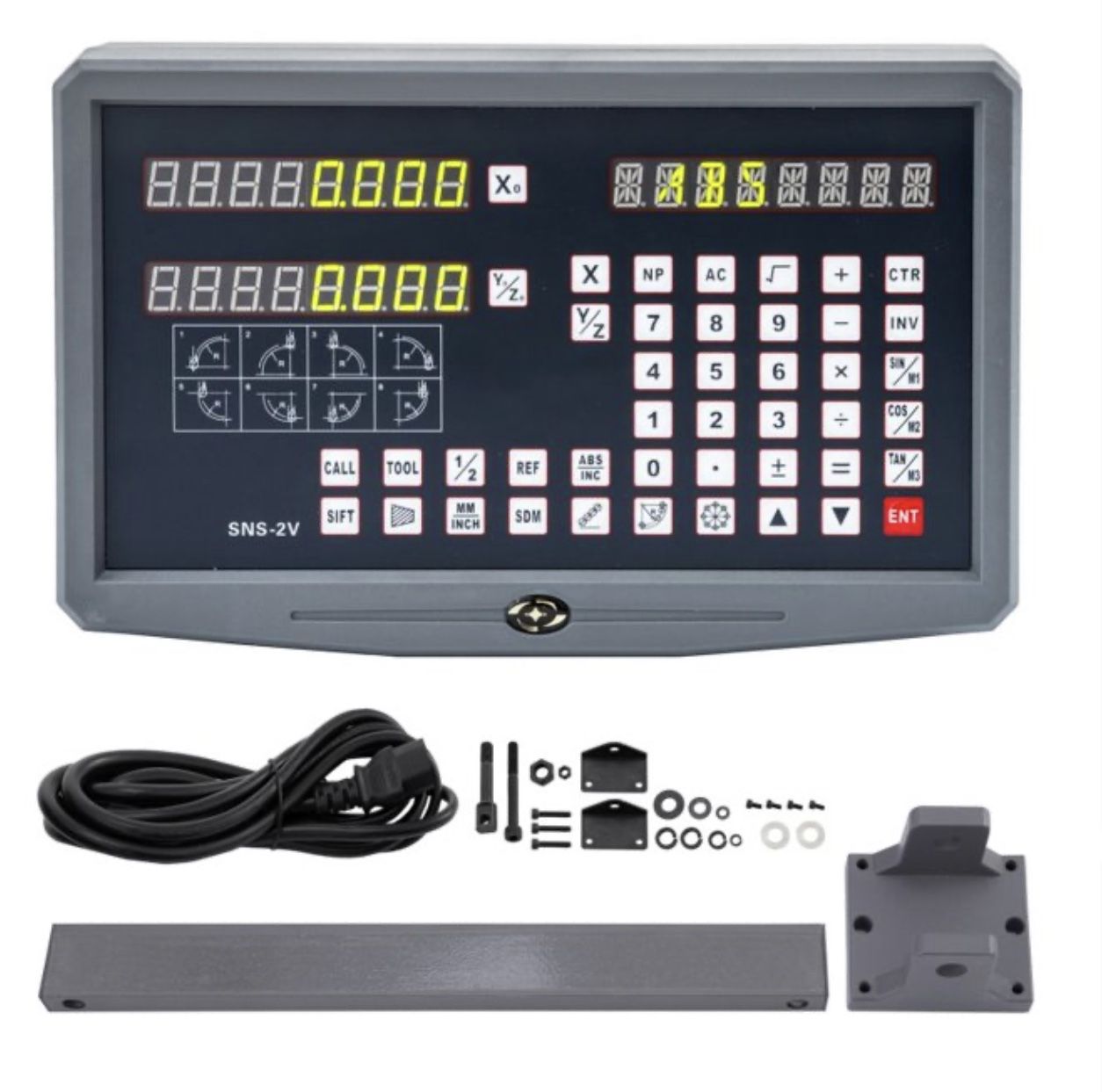 Mill Encoder Digital Readout Mill, 2 Axis 85-220V 10W, Precision Dro Display for ...