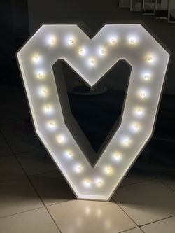 Heart ❤️ 4’ Wood Marquee 