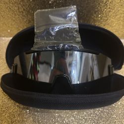 Black and silver sunglasses with case 