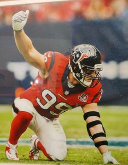 Framed And Matted Photo Of JJ Watt