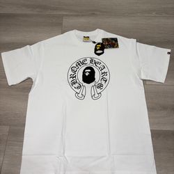 BAPE CHROME HEARTS TEE SIZE  XL