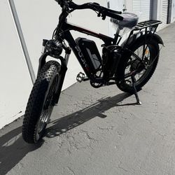 PHJU Peak 5000W Dual Motors Electric Bike for Adults, 60V 20Ah 24" Fat Tire Fast Ebike,MAX 45 mph up to 100 Miles Full Suspension Hydraulic Disc Brake