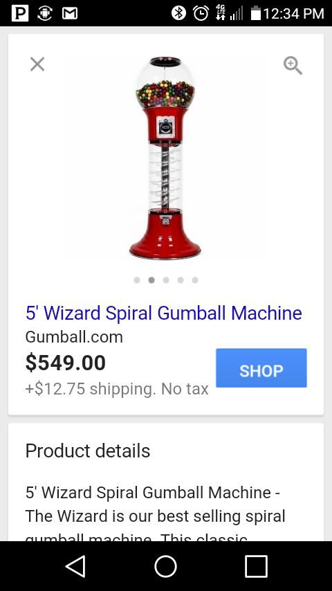 5' Wizard Spiral Gumball Machine