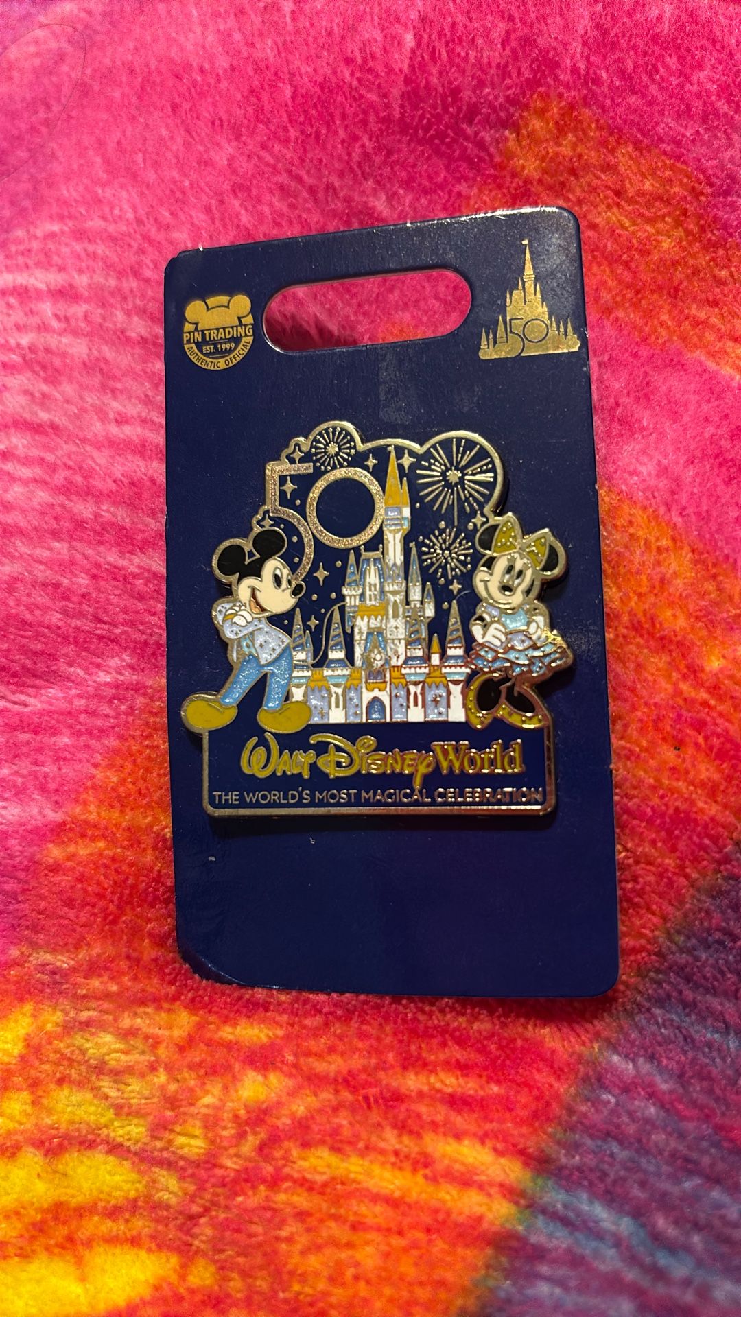 50th Anniversary WaltDisney World (WDW) Authentic Trading Pin