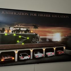 Classic Wall Art “Justification For Higher Education” Light-Up LED
