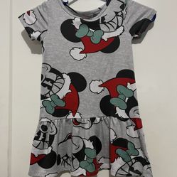 Girls Christmas Minnie Mouse Dress 