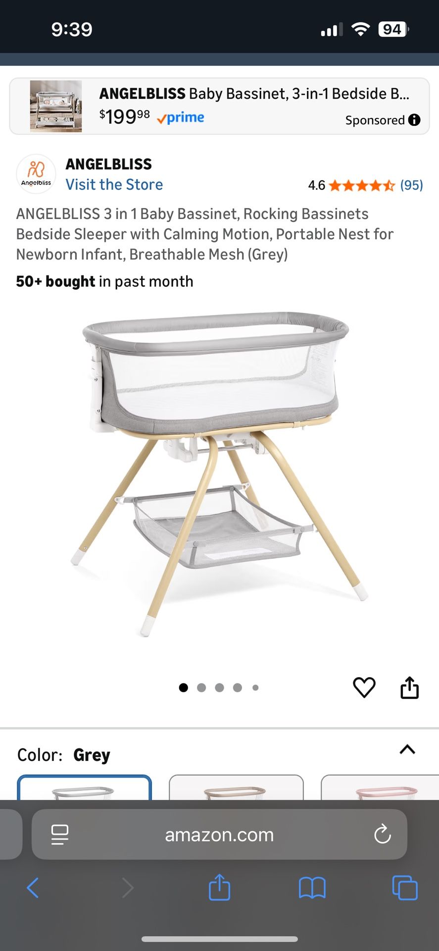 Angelbliss Baby Bassinet