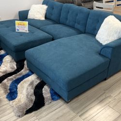 BEAUTIFUL BLUE BISCAYNE SECTIONAL SOFA!$899!*SAME DAY DELIVERY*NO CREDIT NEEDED*EASY FINANCING*HUGE SALE*