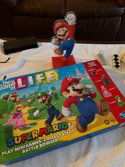 Nintendo Mario lighted statue comes with Super Mario game of Life