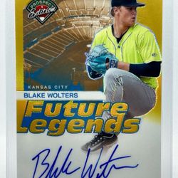 2024 Panini Prospect Edition Blake Wolters Gold /10 Auto - $99