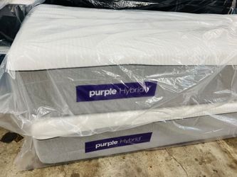 2 twin xl purple hybrid mattress set