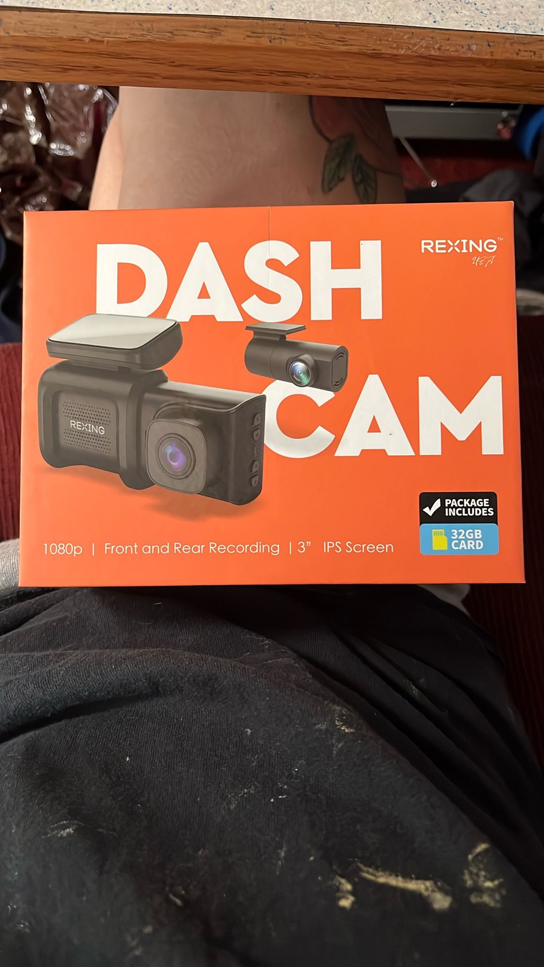 Dash Cam Rexing DT2 Front And Rear 1080p 32gb Card Included