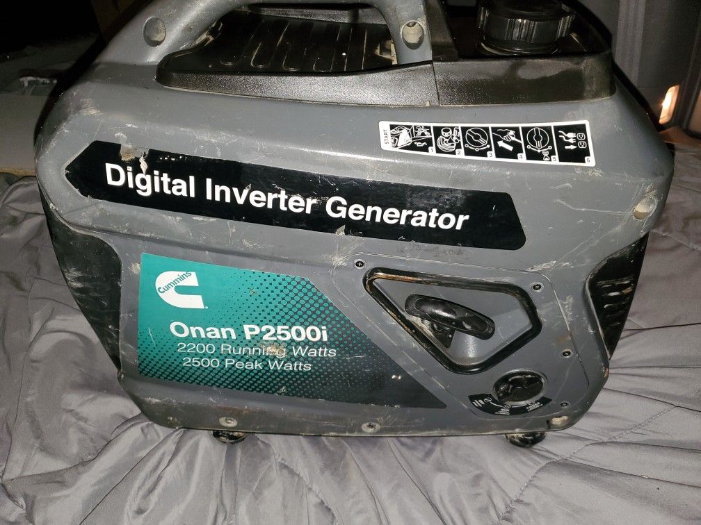CUMMINS Onan P2500i. 2,500W Super Quiet Portable Gas Powered Inverter Generator