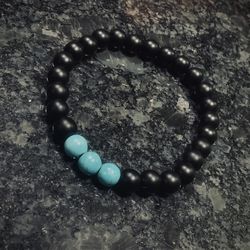 Onyx/ Turquoise Matte Bracelet 