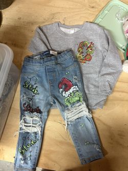 Custom Toddler Grinch Christmas Fit 
