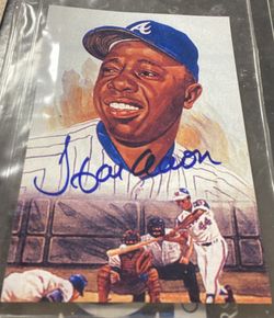 Signed Hank Aaron Photo