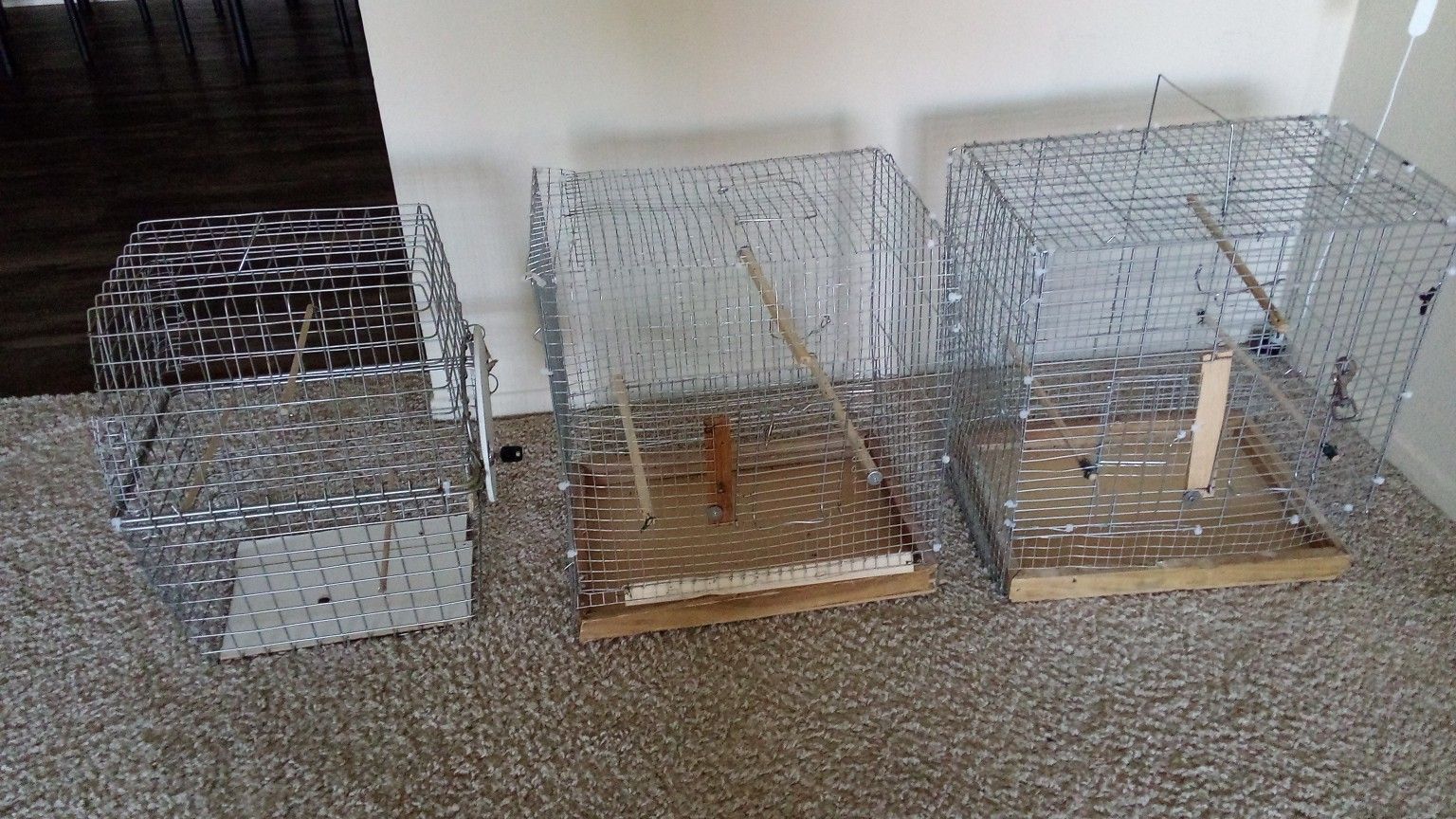 2 Bird Cages And One Carrier