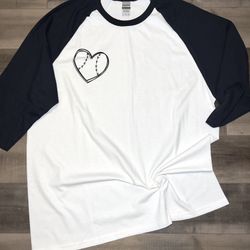 B&W RAGLAN “ On The Bleachers Where I Spend Most Days   UNISEX 