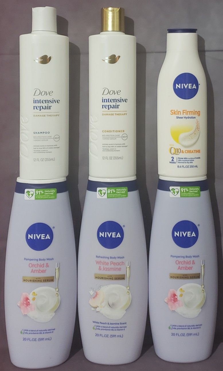 NASHVILLE, GA Pack Of 6 Nivea/Dove Beauty Women's Personal Care Bundle